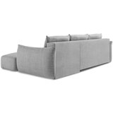 Makamii Svijetlo siva sklopiva kutna garnitura (s desnim kutom/s ležaljkom) Leila – | shoptok.hr