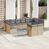 vidaXL 12-dijelni set vrtnih sofa od poliratana s jastucima bež | shoptok.hr