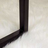  Lažni Ovčji Tepih Bijelo 120 x 120 cm Poliester | shoptok.hr