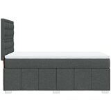 vidaXL Okvir kreveta s oprugama i madrac tamnosivi 80x200cm od tkanine | shoptok.hr