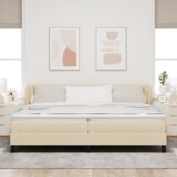  Zložljivo ležišče z vzmetnico Krema 200x200 cm Tkanina, (22053031) | Shoptok.si