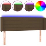  LED uzglavlje tamnosmeđe 147x16x78/88 cm od tkanine | shoptok.hr