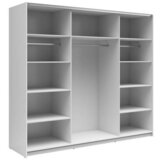 MID.YOU OMARA Z DRSNIMI VRATI, hrast wotan, bela, visoki sijaj | Shoptok.si