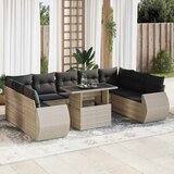 vidaXL 10-dijelni set vrtnih sofa poliratan s jastucima svijetlosivi | shoptok.hr