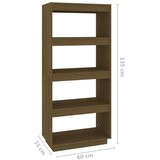Ormarić za knjige / pregrada boja meda 60x35x135 cm borovina | shoptok.hr