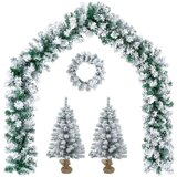  Set mini božićnih drvaca 45 cm PVC Zelena i bijela | shoptok.hr
