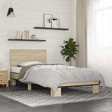 Maison Chic Posteljni okvir - Enojna postelja - Postelja za odrasle sonoma hrast 75x190 cm inženirski les in kovina-J15414, (21774730) | Shoptok.si