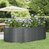 Vrtna povišena gredica antracit boje 212x140x68 cm pocinčani čelik | shoptok.hr
