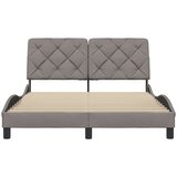 vidaXL Posteljni okvir brez vzmetnice taupe 140x200 cm blago | Shoptok.si