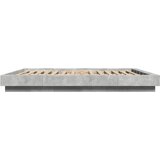  Okvir kreveta s LED svjetlima boja betona 150 x 200 cm drveni | shoptok.hr
