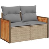  Set sofe 6 kom. Bež i svijetlo siva Poli Rattan i čelik | shoptok.hr