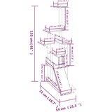  Penjalica za mačke sa stupovima za grebanje tamnosiva 155 cm | shoptok.hr