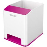 Čaša za olovke pvc četvrtasta wow leitz 53631023 bijela/roza | shoptok.hr