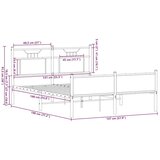 vidaXL Okvir kreveta bez madraca boja hrasta sonome 140x190 cm drveni | shoptok.hr