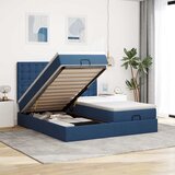  Ottoman krevet s madracima plavi 160x200 cm tkanina | shoptok.hr