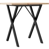  Blagovaonski stol X-oblika 80x50x75,5 cm od borovine i čelik | shoptok.hr
