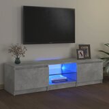 The Living Store TV omarica z LED lučkami betonsko siva 140x40x35,5 cm - TV Omarica, (21376051) Cene