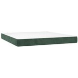 vidaXL Krevet box spring s madracem LED tamnozeleni 180x200 cm baršun | shoptok.hr