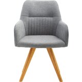 Linea Natura naslanjač, les, tekstil barve hrasta, temno siva | Shoptok.si