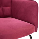 vidaXL stolica za ljuljanje crvena boja vina baršunasta | shoptok.hr