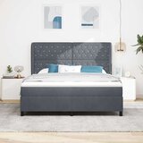  Krevet s opruga kutije Tamno siva 200 x 180 cm Baršun | shoptok.hr