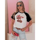 DStreet T-shirt damski z efektem 3D CEKINKA czarny | Shoptok.si