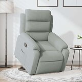 vidaXL Naslanjač s funkcijo vstajanja svetlo siv žamet | Shoptok.si