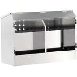 Hranilica za zečeve Srebrno 64.5 x 25.5 x 45.5 cm Cinkani čelik | Eponuda.com