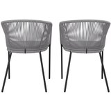 Bessagi Garden Set Vrtnih Stolov Victor, 2 Kos, Svetlo Siva | Shoptok.si