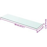  Ploče za police 2 kom staklene prozirne 80 x 20 cm | shoptok.hr