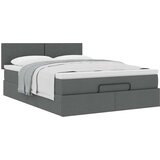 vidaXL Otomanski okvir kreveta s madraca tamnosivi 140x200cm tkanine | shoptok.hr