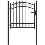  Vrata za ogradu EMMEN s šiljcima čelik 103x97 cm crna | Eponuda.com