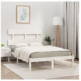  Posteljni okvir bel iz trdnega lesa 120x200 cm | Shoptok.si