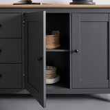 Bessagi Home komoda claudio, temno siva, barva hrasta | Shoptok.si