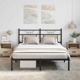 vidaXL Posteljni okvir brez vzmetnice hrast 140x190 cm inženirski les | Shoptok.si