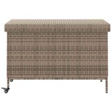  Vrtna kutija za pohranu s kotačima siva 110x55x73 cm poliratana | shoptok.hr