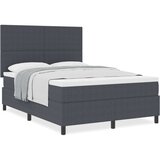 Box Spring Krevet s madracem Tamno sivi 140x200 cm Baršunasta tkanina | shoptok.hr