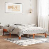 The Living Store Posteljni okvir brez vzmetnice voščeno rjav 120x190 cm borovina - Posteljni Okvir, (21440353) Cene