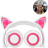 Venisymlis Bluetooth slušalke z mačjim ušesom, zložljive slušalke z LED osvetlitvijo in mikrofonom, (22102490) | Shoptok.si
