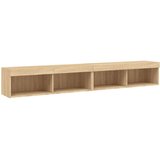 TV ormarići s LED svjetlima 2 kom boja hrasta 100x30x30 cm | Eponuda.com