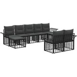  Zunanja garnitura za sedenje 9 pcs Črna in Temno siva Poliester, (5000271602) | Shoptok.si
