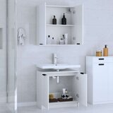  2-dijelni set kupaonskih ormarića bijeli od konstruiranog drva | shoptok.hr