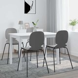  Blagovaonski stol bijeli 114 x 71 x 75 cm od drva kaučukovca | shoptok.hr
