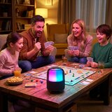  Aku. 1500mAh LED RGB prenosni bluetooth 5.0 zvočnik USB FM radio črn Slike