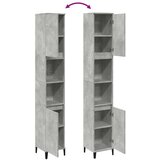 vidaXL Kopalniška omarica betonsko siva 30x30x190 cm inženirski les | Shoptok.si