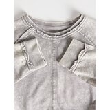 Reserved - Predimenzionirana majica dugih rukava isprana izgleda - light grey | shoptok.hr
