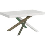 Itamoby   Volantis (90x160/420 cm) - bela, barva nog: bela, zelena - raztegljiva jedilna miza, (20841994) Cene