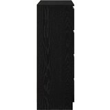 vidaXL Komoda črni hrast 80x35x99 cm inženirski les | Shoptok.si