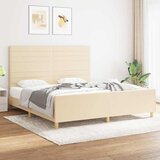  Okvir za krevet bez madraca krem 180 x 200 cm od tkanine | shoptok.hr