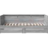  Dnevni krevet s ladicama bez madraca siva boja hrasta 75x190 cm | shoptok.hr